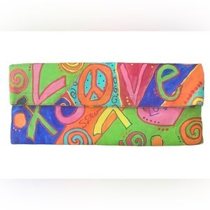 Susan Tancer Studios “Peace & Love”💕Graffiti Purse Clutch Artisan One of a Kind